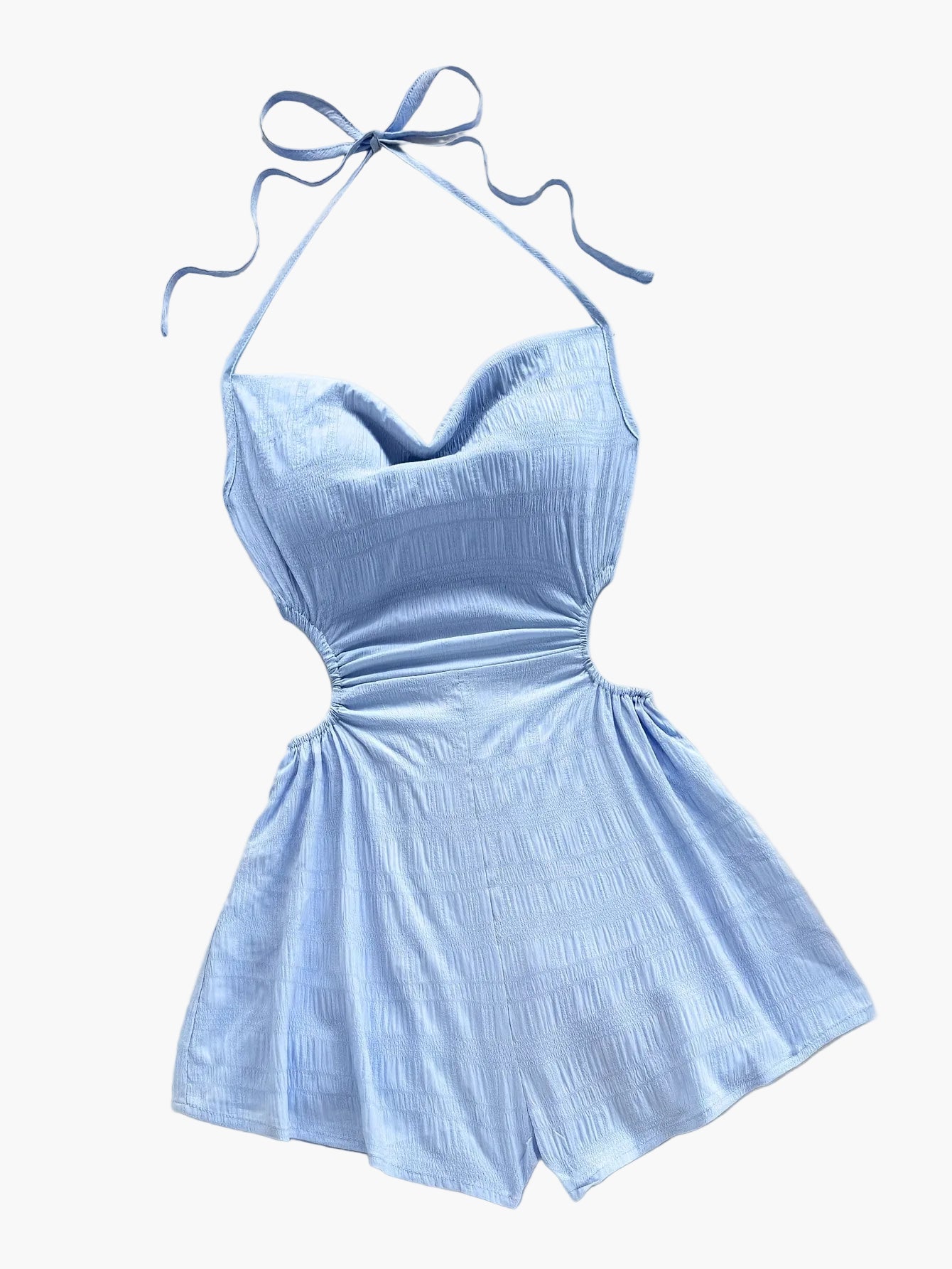 Women's jumpsuit with halter neck and cut-outs – fashionable one-piece for vacation and summer