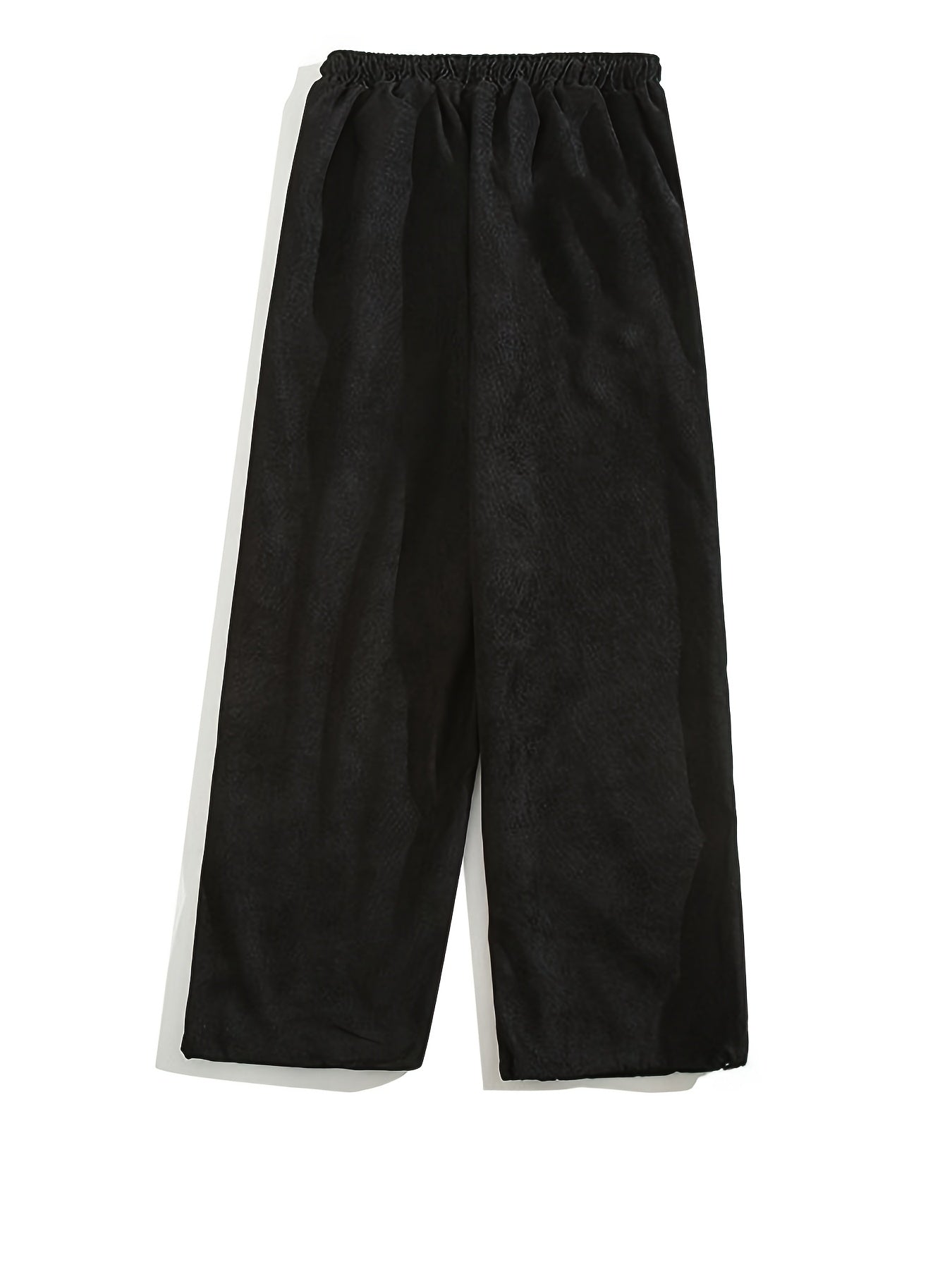 Men's Pleated Casual Pants with Elastic Waistband and Drawstring – Modern Urban Style & Comfort