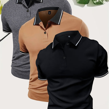 Men's Modern Casual Polo Shirt for Everyday and Leisure