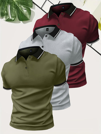 Men's Modern Casual Polo Shirt for Everyday and Leisure
