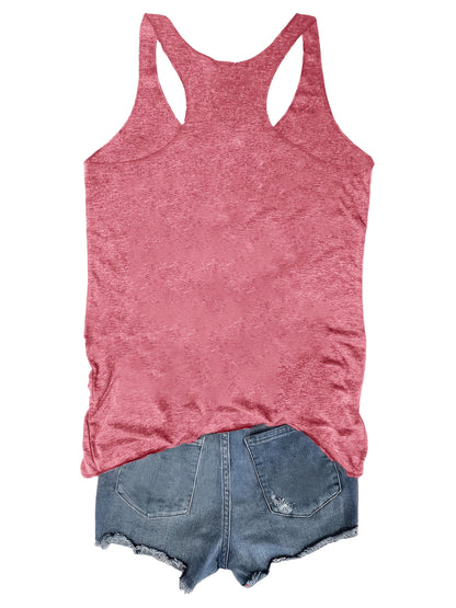 Women's tank top with floral print – Casual summer top for leisure & vacation