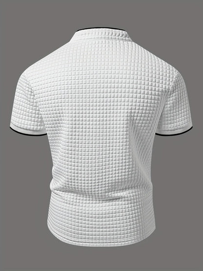 Men's Polo Shirt Modern Casual with Stand-up Collar and Button Placket – Stylish Casual Shirt