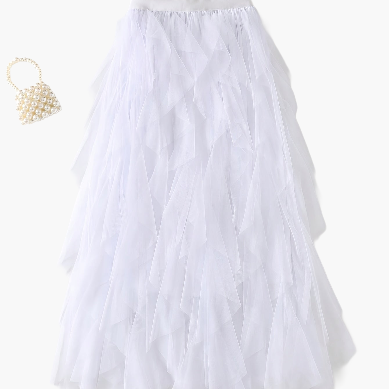 Women's Maxi Skirt with Ruffle Layers – Elegant Tulle Skirt for Formal Occasions