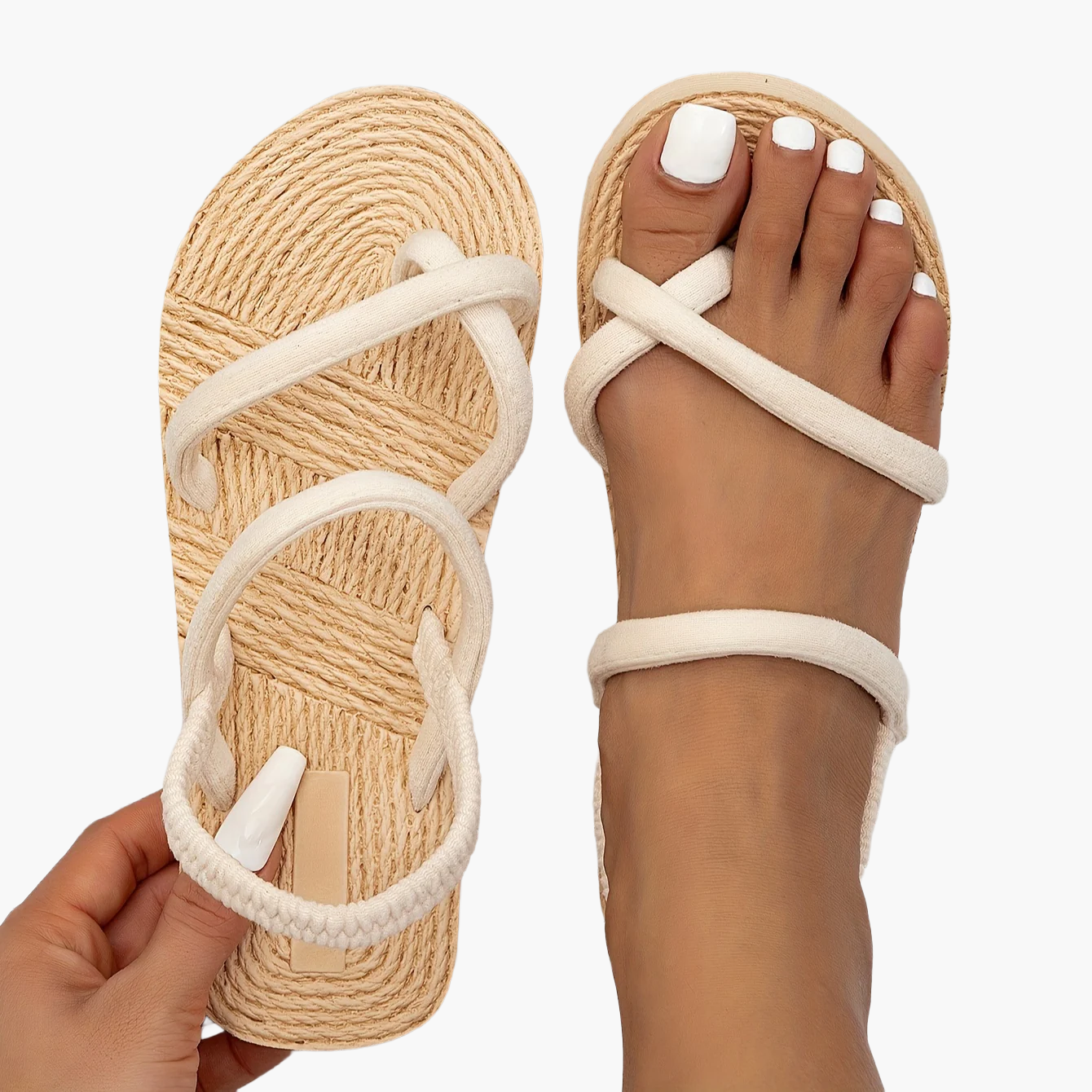 Women's Fashion Sandals with Flat Sole and Sporty Design – Ideal for Summer and Leisure