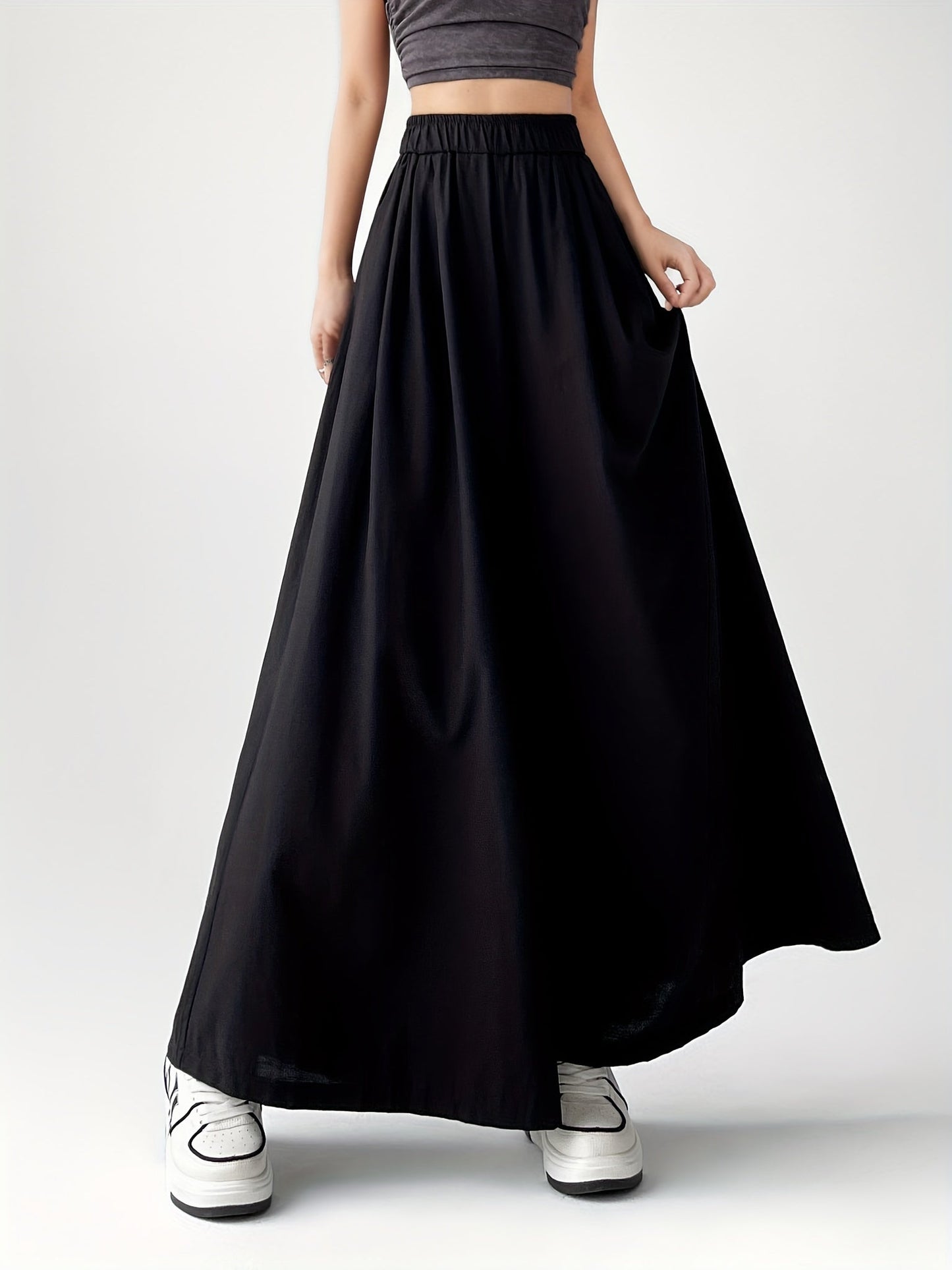 Women's Wide-Leg Culotte Pants for Leisure and Everyday Wear, Trendy Palazzo Pants, Loose Fit Design