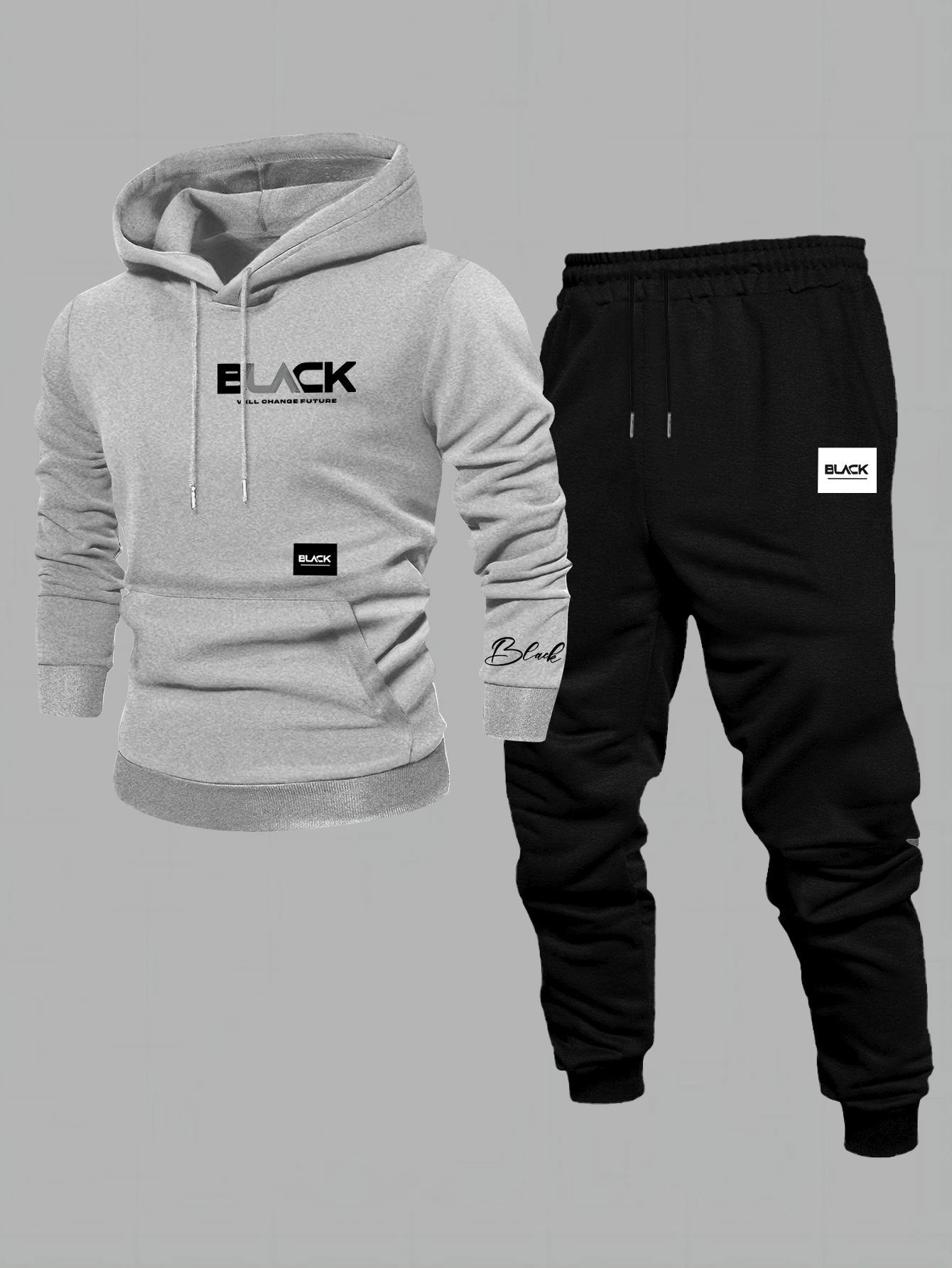 Unisex Trainingsanzug Set mit Kapuzenpullover und Jogginghose - Mehrfarbig