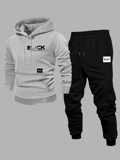 Unisex Trainingsanzug Set mit Kapuzenpullover und Jogginghose - Mehrfarbig