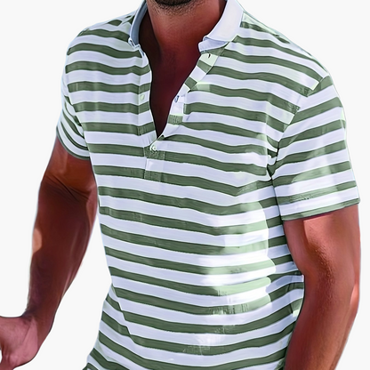 Herren Polo-Shirt mit Streifen – Maritimer Casual-Look für Sommer und Freizeit