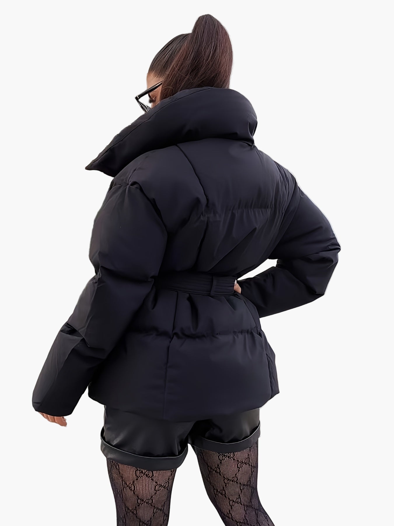Damen Steppjacke mit Taillengürtel – Modische Winterjacke für Alltag und Freizeit