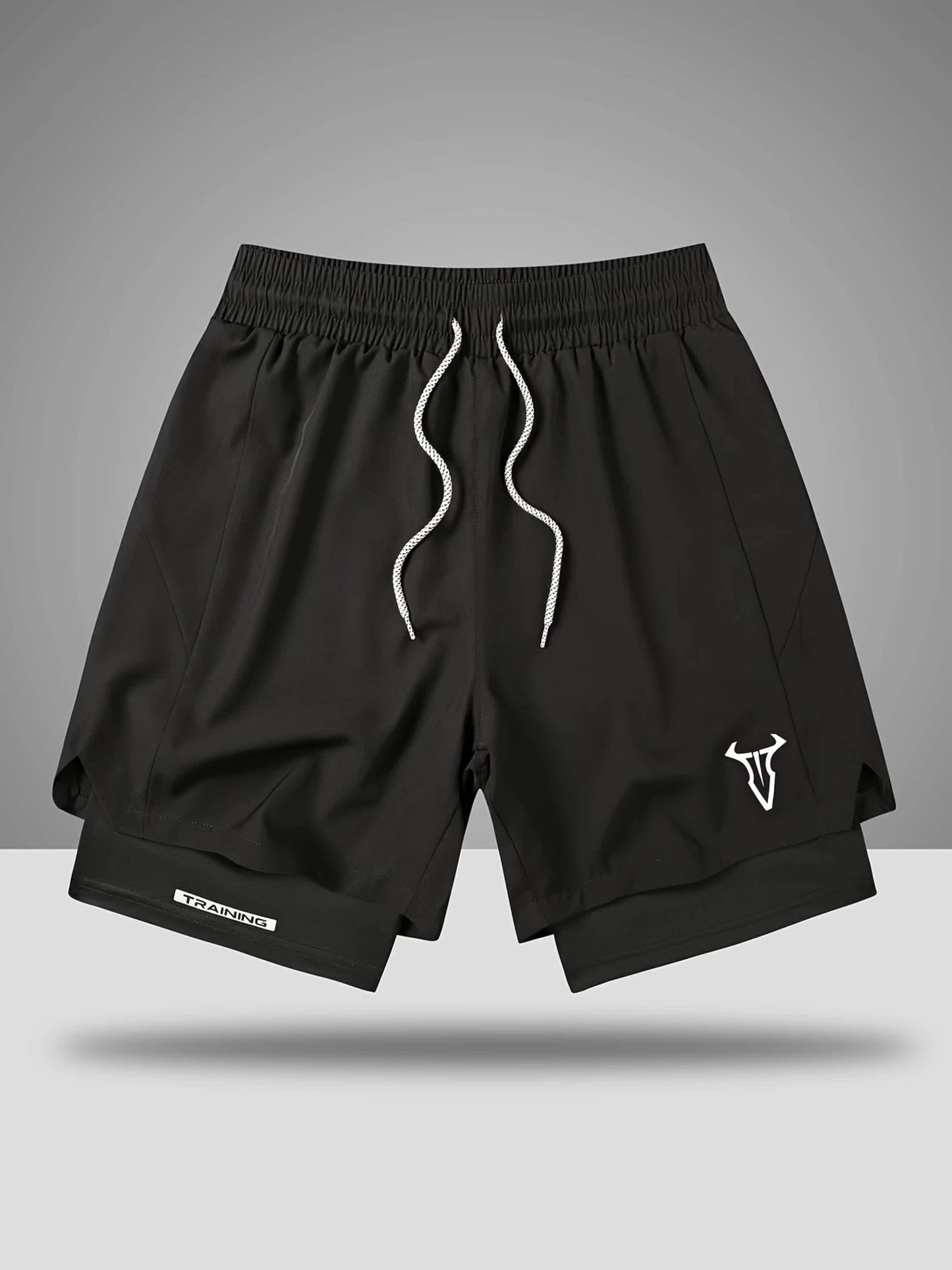 Herren Trainingsshorts Sport Fitness mit elastischem Bund und Kordelzug