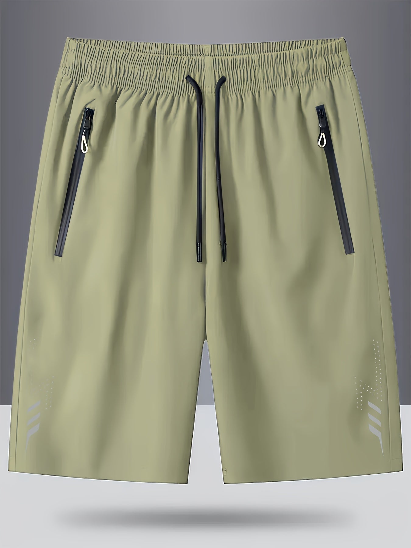 Men's sports shorts with zippered pockets for leisure and training