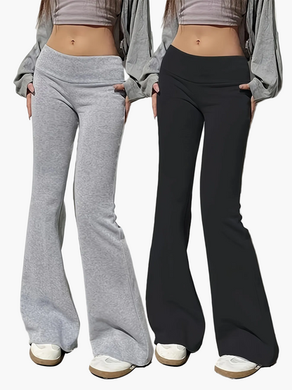 Women's flared pants with wide legs and modern casual style – Perfect for everyday wear and sports
