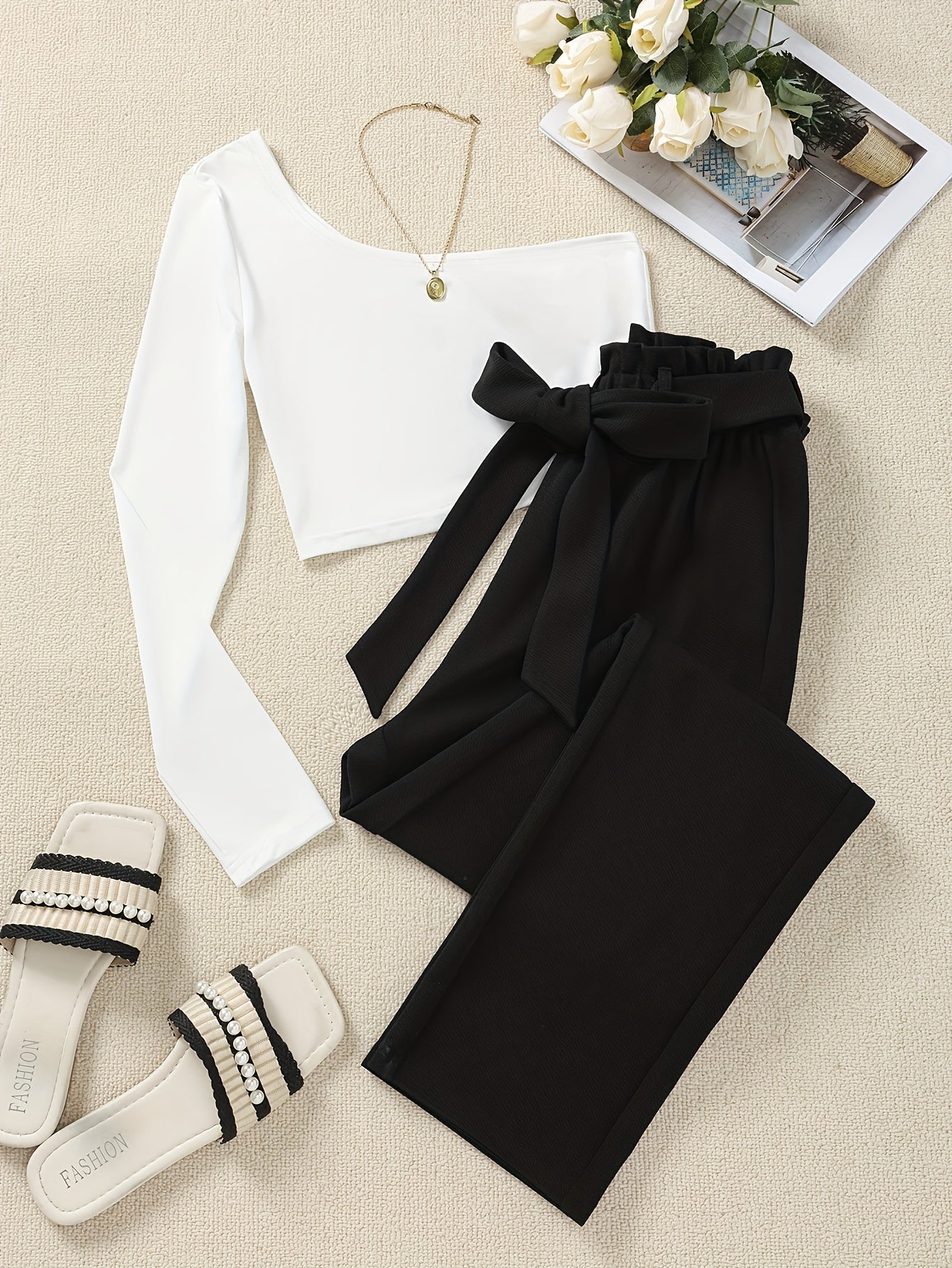 Women's Off-Shoulder Elegant Jumpsuit for Spring and Summer – Stylish One-Piece with Belt