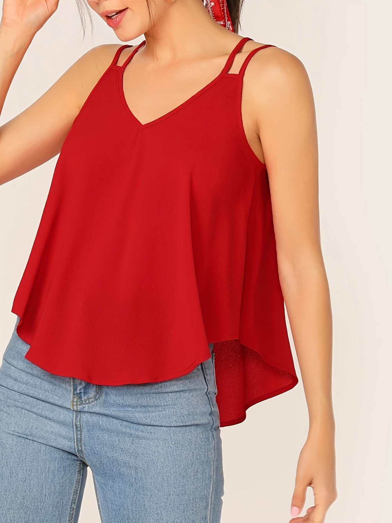 Damen Sommer Spaghettiträger Top mit lockerer Passform und modernem Design – Ideal für Freizeit und Alltag