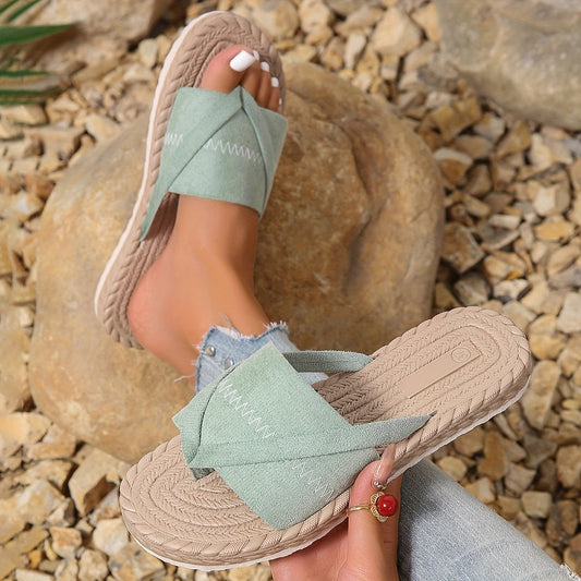 Women's Comfort Slip-On Sandals for Leisure and Summer