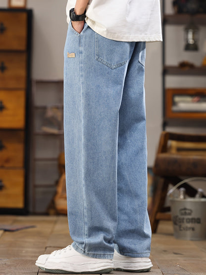 Men's Relaxed Fit Jeans Joggers with Drawstring for Casual Leisure Looks