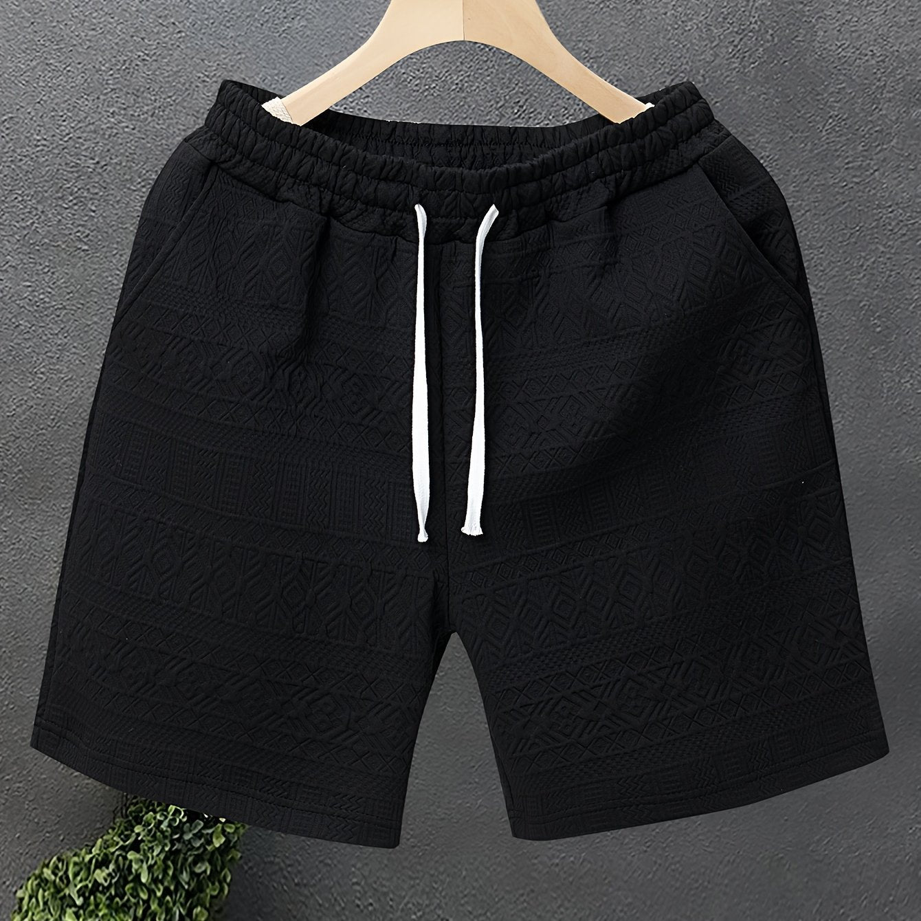 Herren Freizeitshorts mit Prägung – Moderne Geometrische Muster, Sportlich & Stilvoll