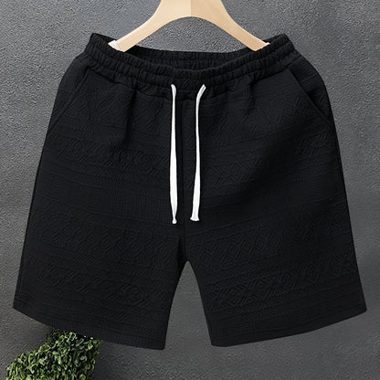 Herren Freizeitshorts mit Prägung – Moderne Geometrische Muster, Sportlich & Stilvoll