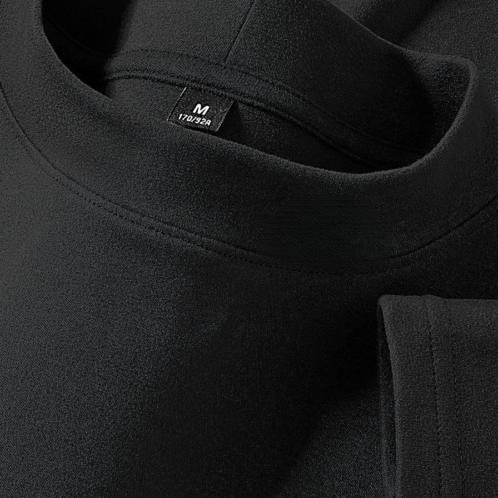 Unisex long-sleeve shirt with stand-up collar – Comfortable top for everyday wear and sports