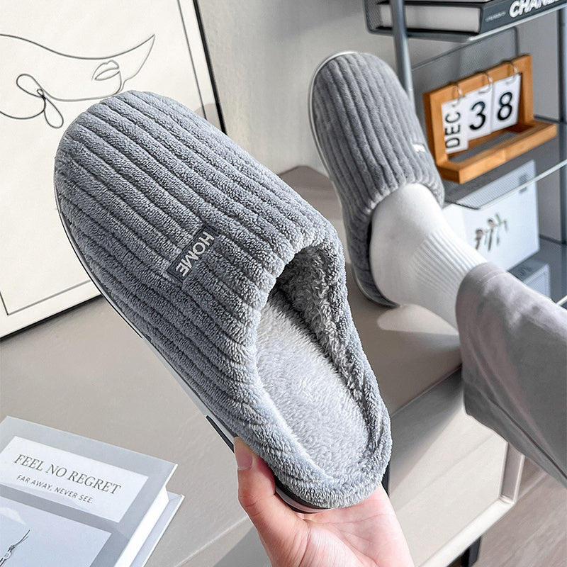 Emma – Simple women's slippers made of warm plush for winter
