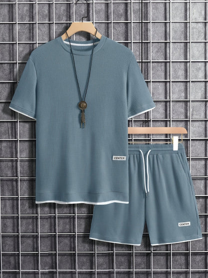 Herren Freizeit Set Kurzarm T-Shirt & Shorts – Sommer Loungewear Sport Outfit