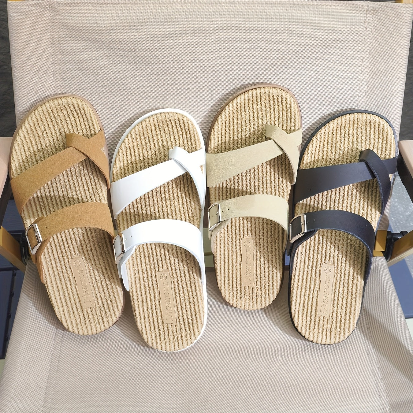 Men's comfort sandals with toe loop and adjustable strap – casual & summer