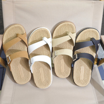 Men's comfort sandals with toe loop and adjustable strap – casual & summer