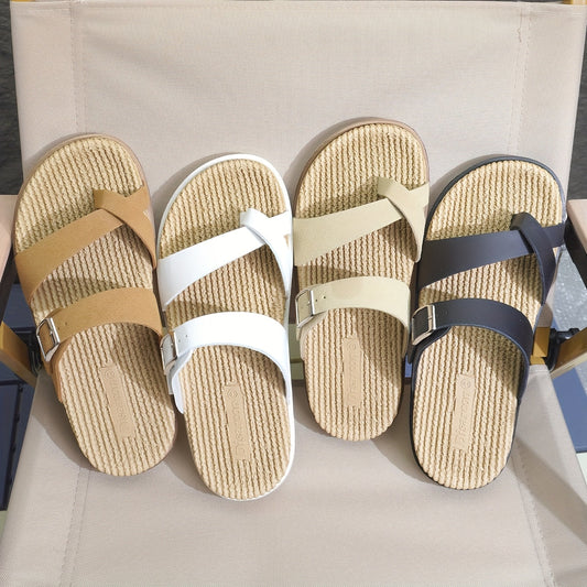 Men's comfort sandals with toe loop and adjustable strap – casual & summer