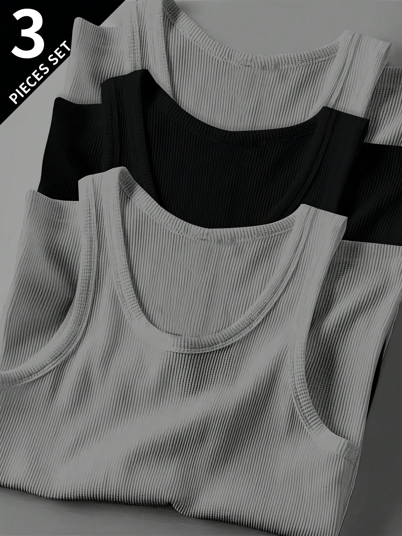 Men's Sporty Ribbed Tank Top – Modern Training and Casual Top