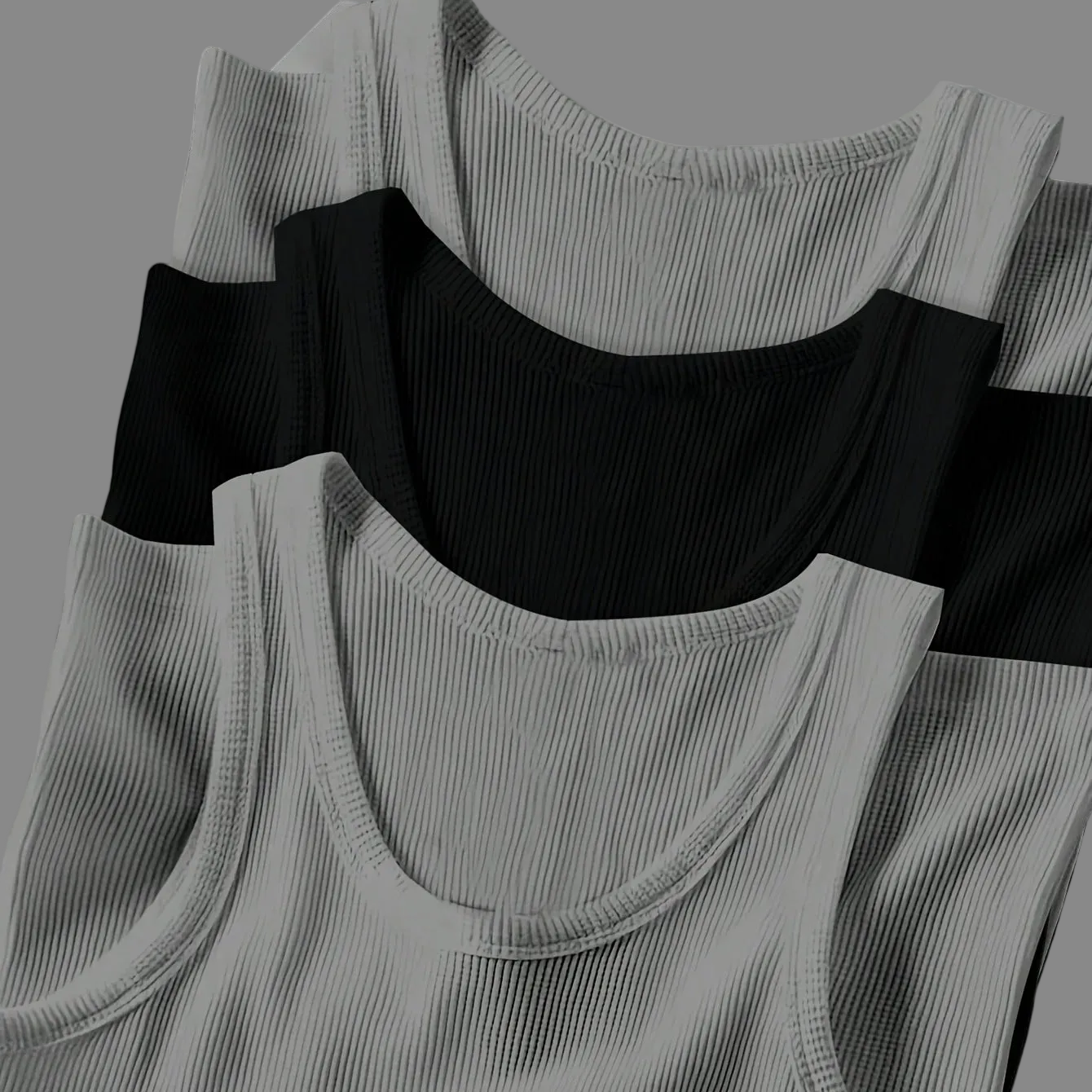 Men's Sporty Ribbed Tank Top – Modern Training and Casual Top