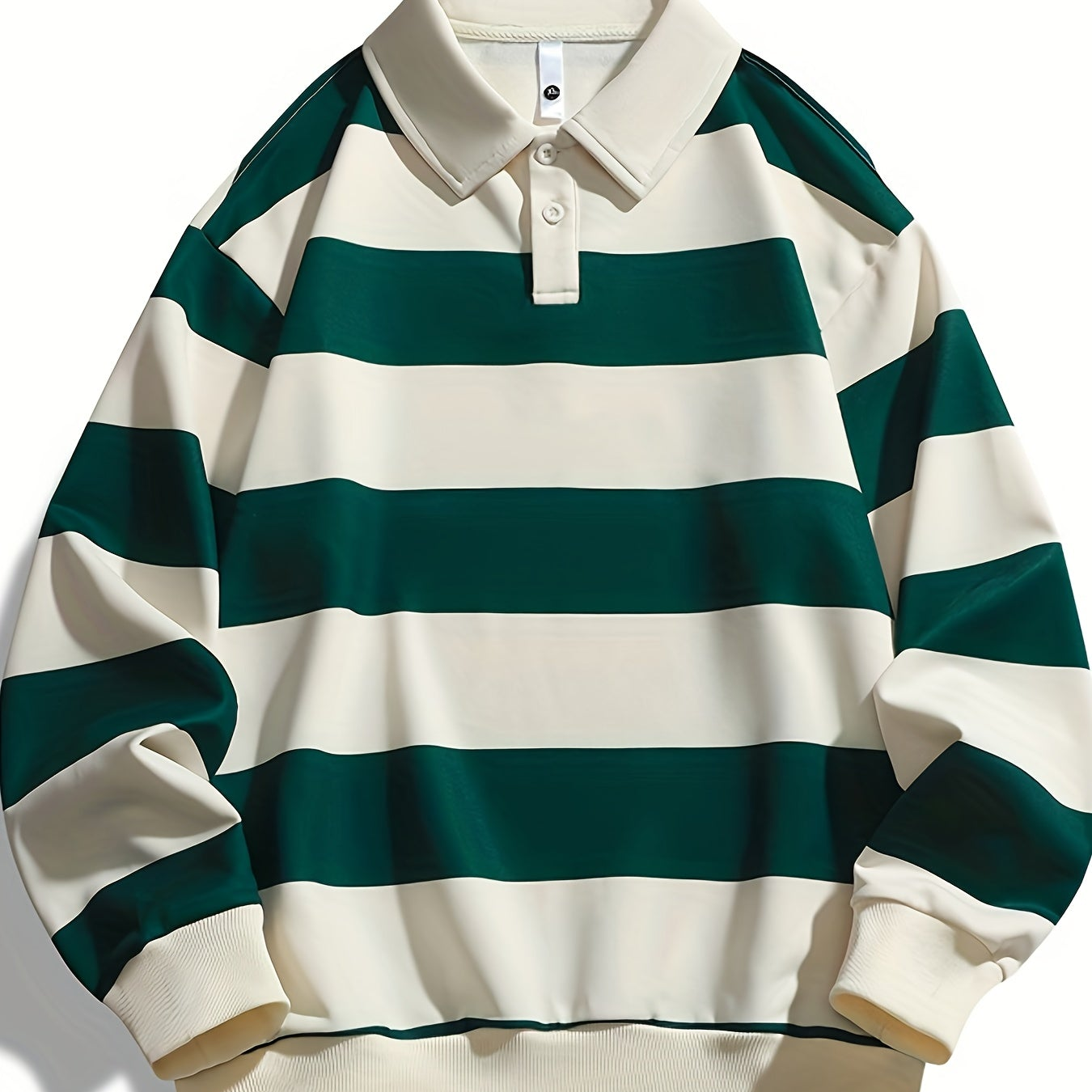 Gestreiftes Langarm-Poloshirt mit Kragen