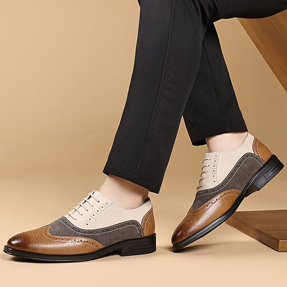 Men's Business Lace-Up Shoes Classic Elegant for Everyday & Office