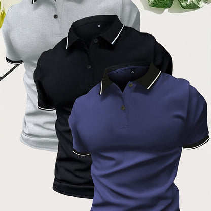 Men's Modern Casual Polo Shirt for Everyday and Leisure