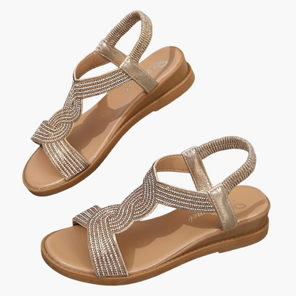 Damen Sandalen mit Boho-Design und Komfort-Fußbett für Sommer & Alltag