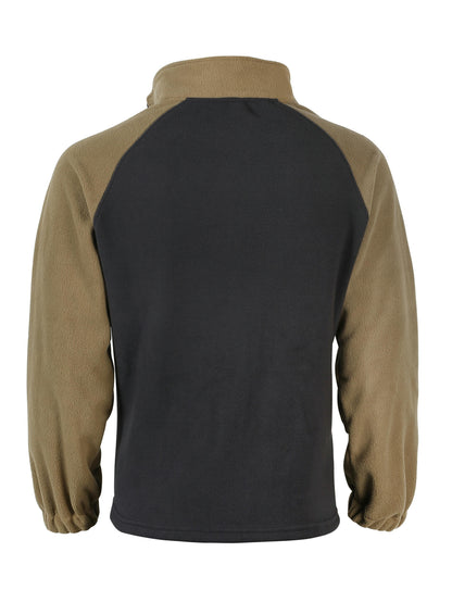Men's half-zip pullover with fleece look and raglan sleeves
