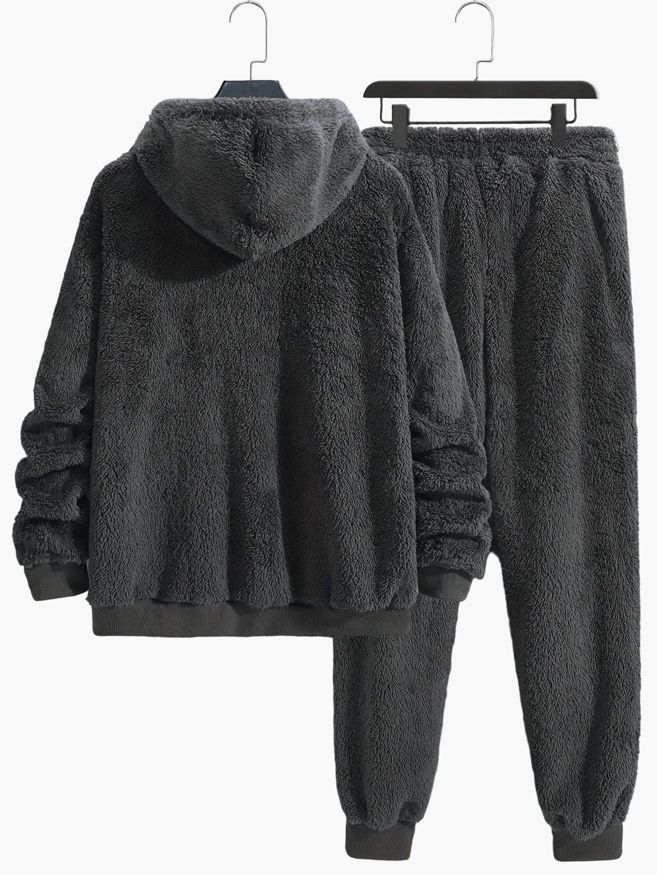 Men's Teddy Lounge Set Hoodie & Sweatpants – Cozy Leisure Outfit for Home & Everyday Use