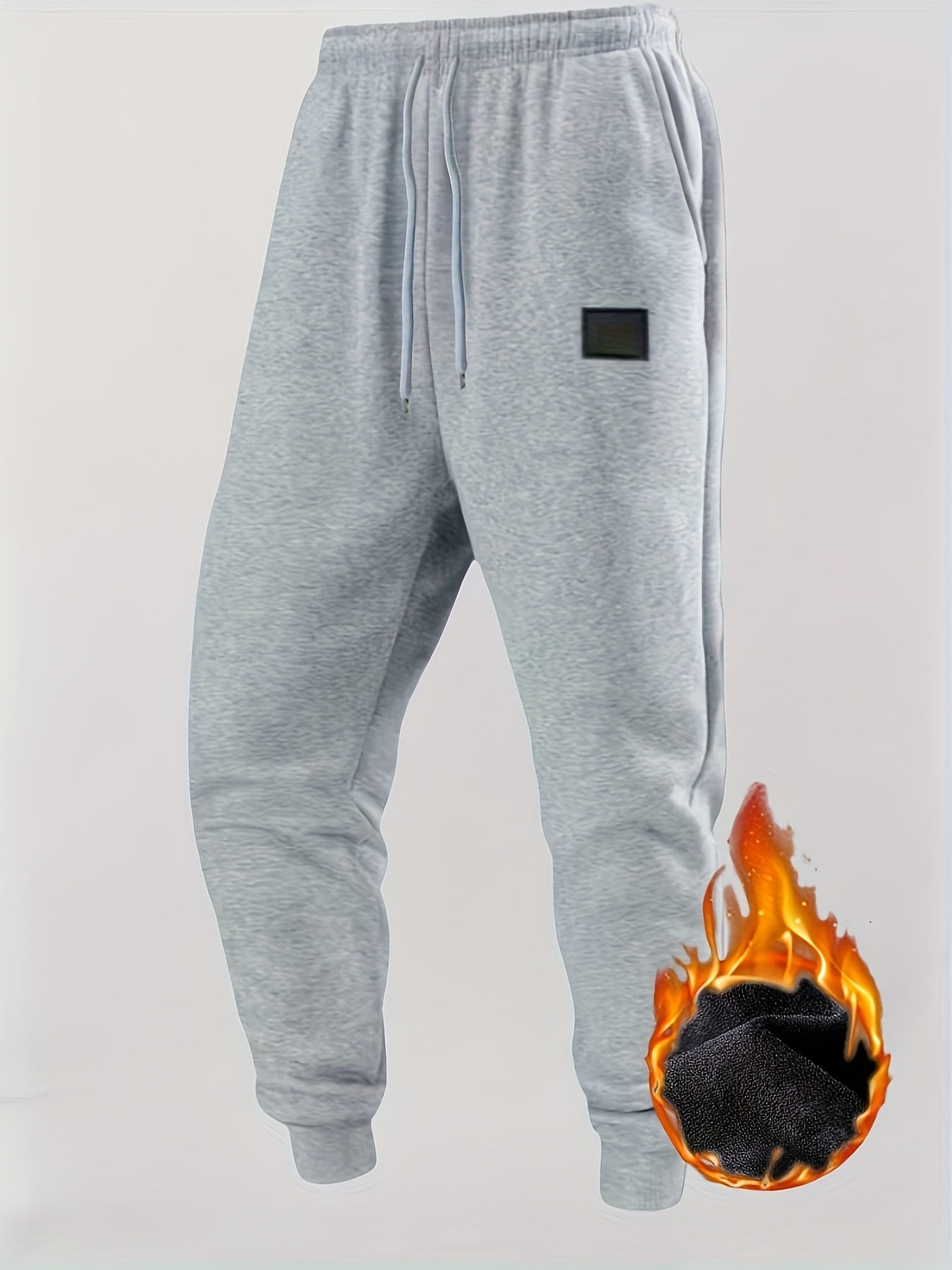 Gefütterte Jogginghose für Herren mit Kordelzug und Bündchen