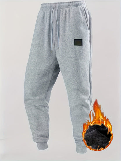 Gefütterte Jogginghose für Herren mit Kordelzug und Bündchen
