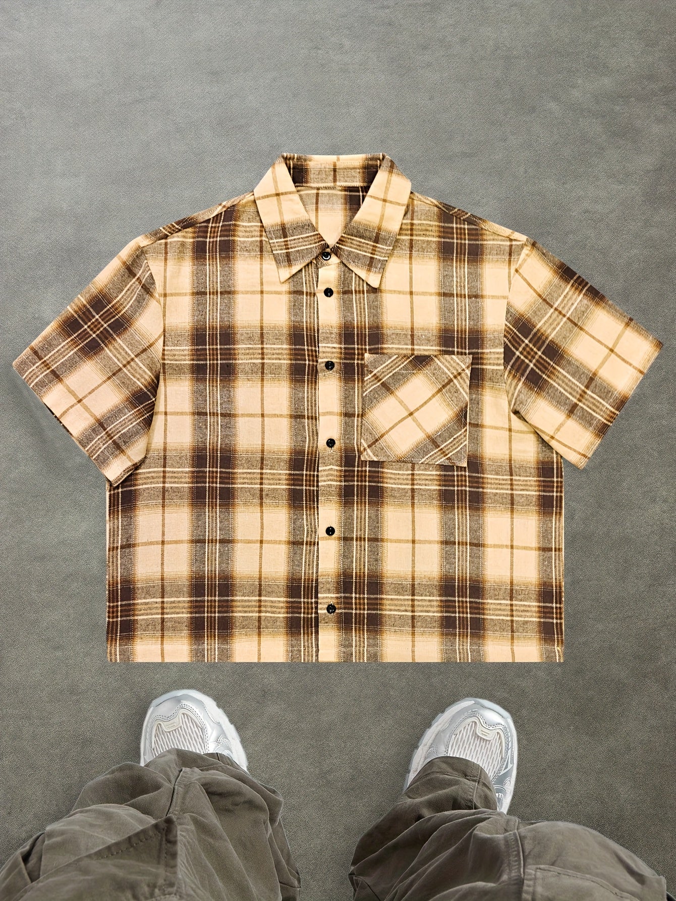 Herren Kurzarm Hemd im modernen Karo-Design – Lässiger Streetstyle für Alltag und Freizeit