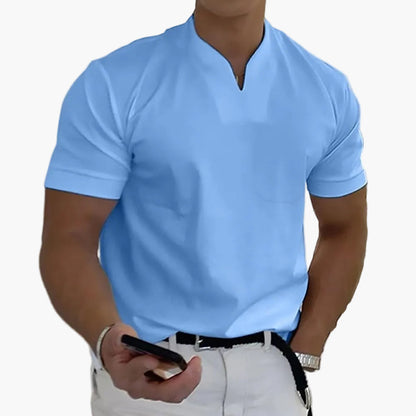 Men's Contemporary Polo Shirt – Stylish Short-Sleeved Shirt for Leisure & Office