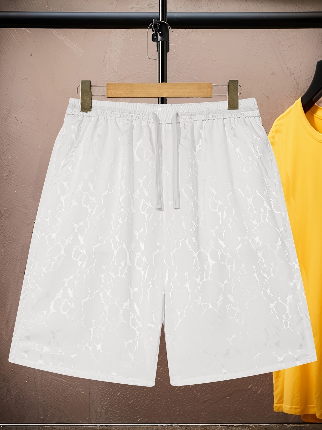 Men's jacquard shorts with floral pattern for casual and street style