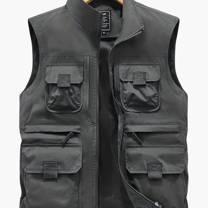 Men's Outdoor Utility Vest with Multiple Pockets for Leisure and Adventure