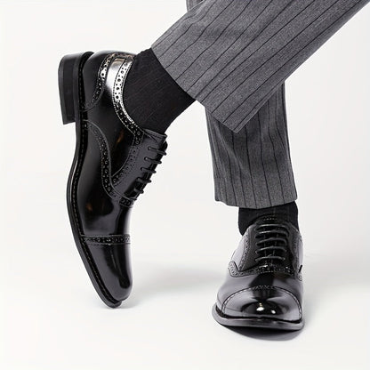 Herren Business Oxford Schuhe Eleganter Schnürer für Büro & Alltag