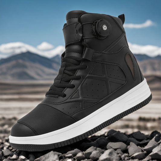 Unisex high-top sneaker, black, with twist closure