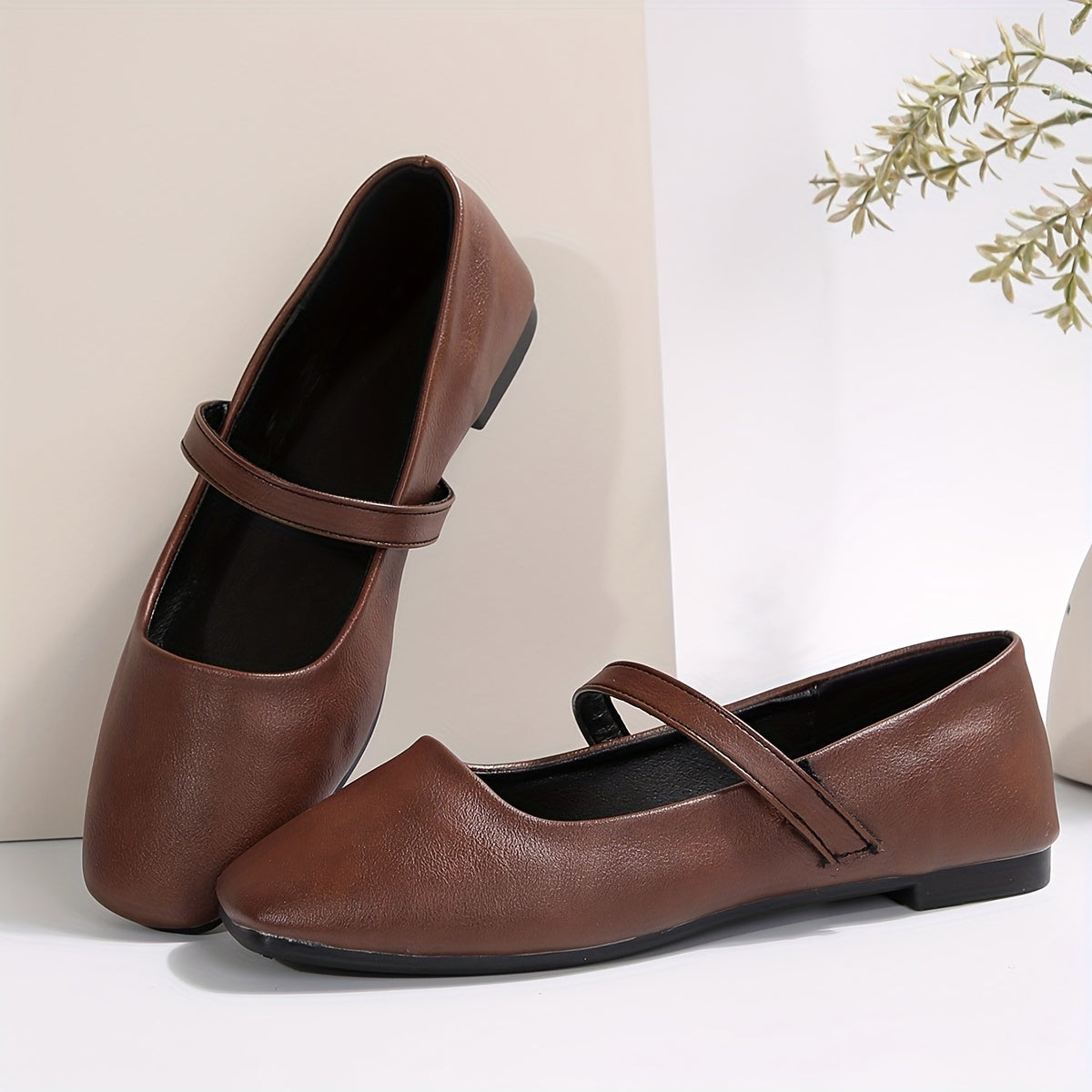 Damen Mary Jane Ballerinas Flach Elegant Alltagsschuhe