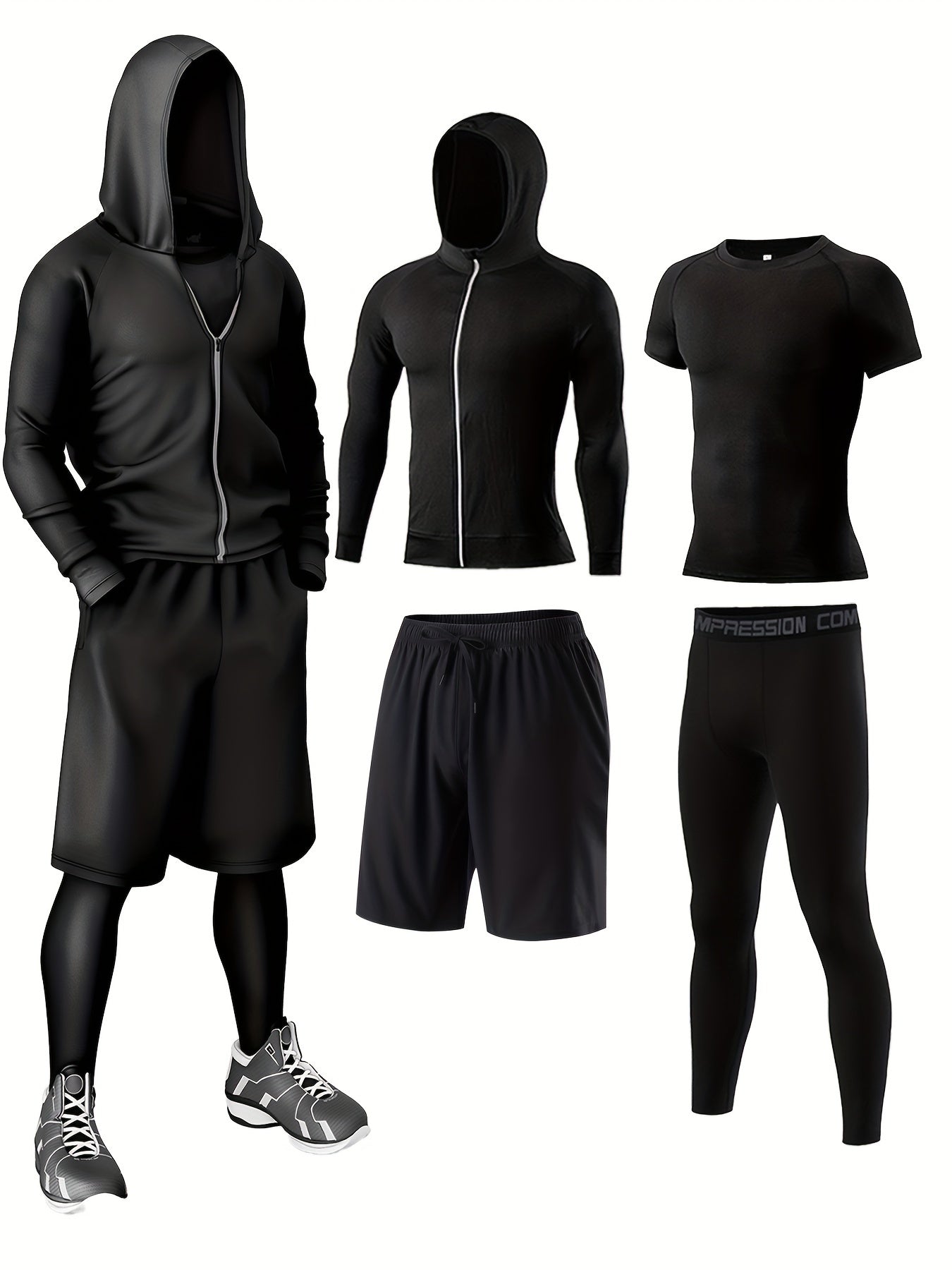 Men's Fitness Complete Training Clothing Set – Sports Outfit for Gym, Running & Outdoor