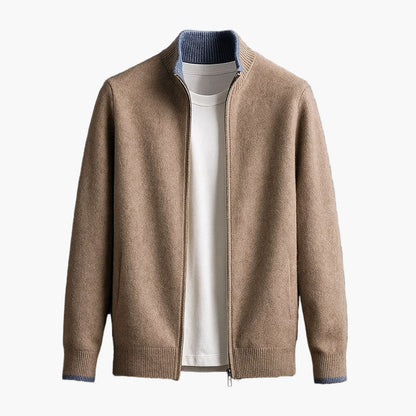 Men's cardigan with zipper – Modern business and casual style