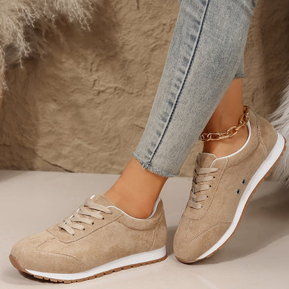 Damen Sneaker Freizeitmode mit Schnürung – Bequeme Alltagsschuhe für Frühling