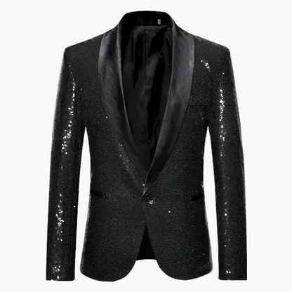 Men's glitter blazer for festive occasions – elegant party blazer with sequins
