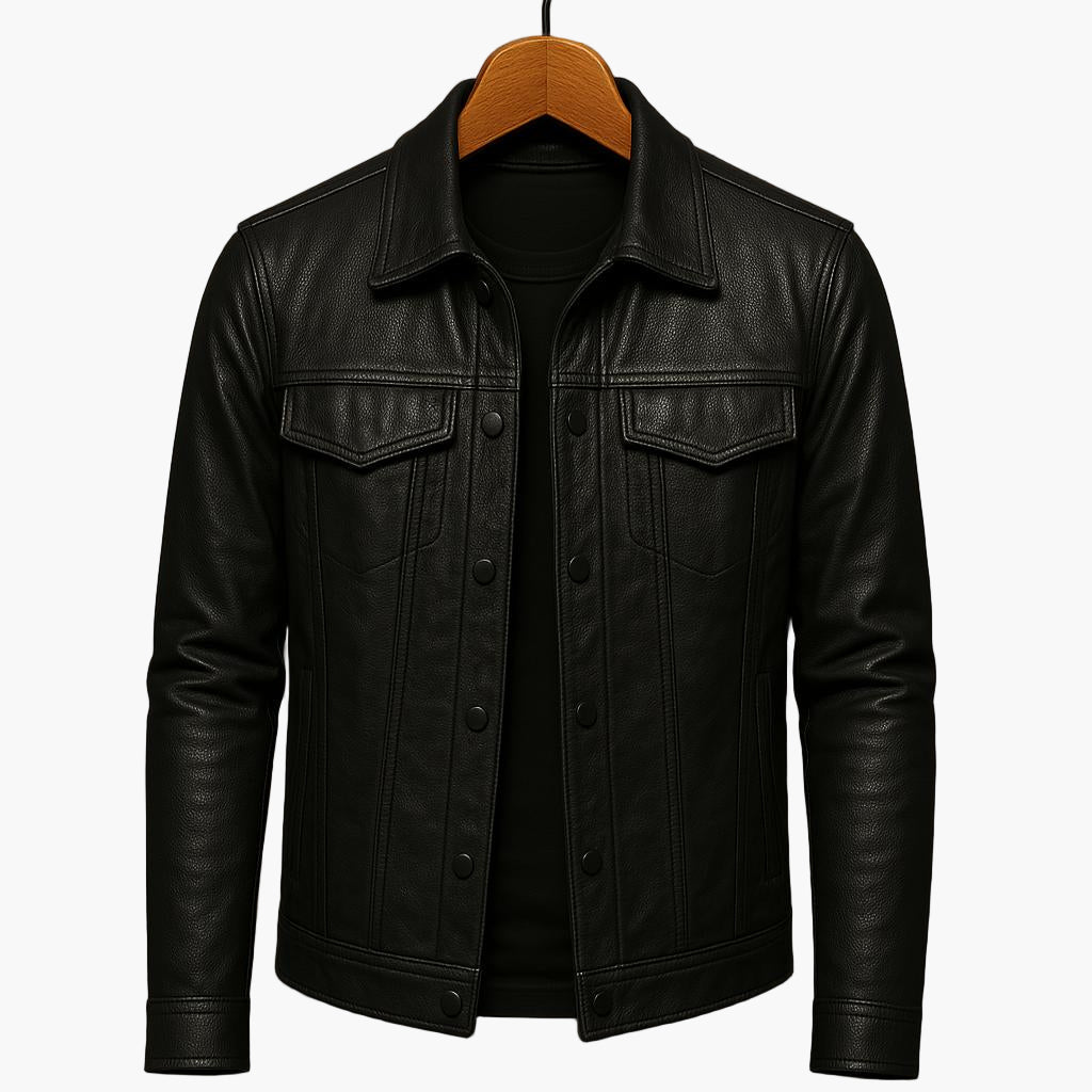 Men's Moto-Inspired Jacket – Timeless Style for Leisure and Everyday Use
